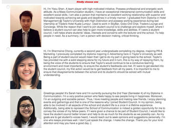 School of Communication's Newly Elected Student Council