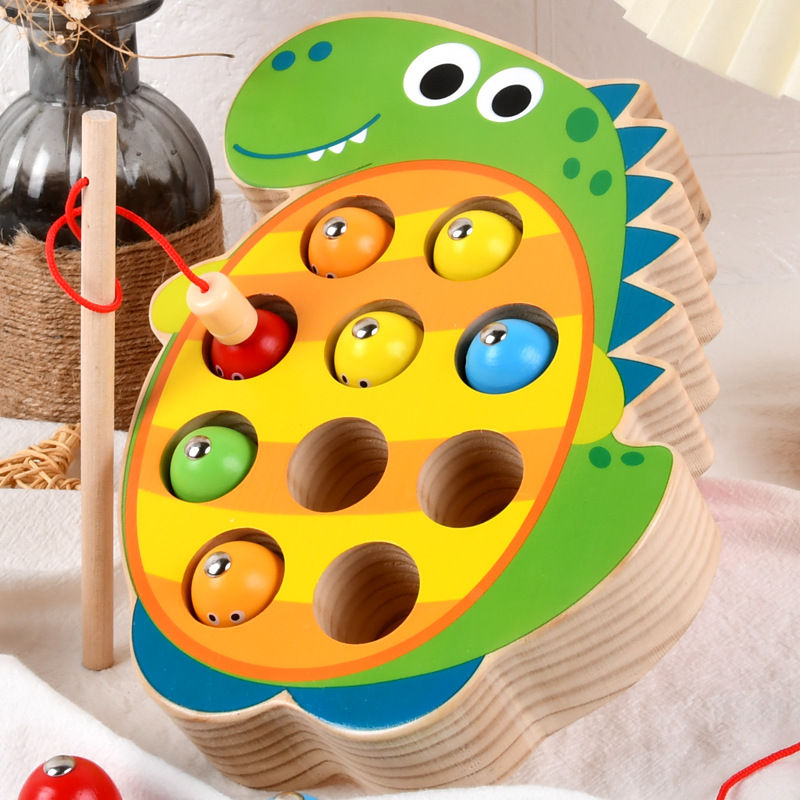 Wooden Magnetic Fishing Toy for Early Education