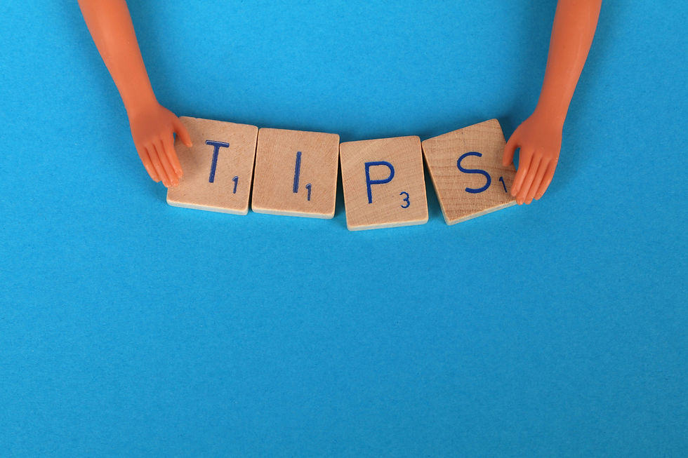 Blocks with the word tips