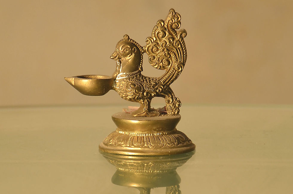Peacock Diya Small