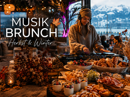 Musik Brunches im Herbst und Winter von Oktober über November bis Dezember ein Bild mit Brunchbuffet und Live DJ man kann aber auch auf Jazz, Bayerische und LiveMusik ausweichen Oktoberfeste ebenfalls