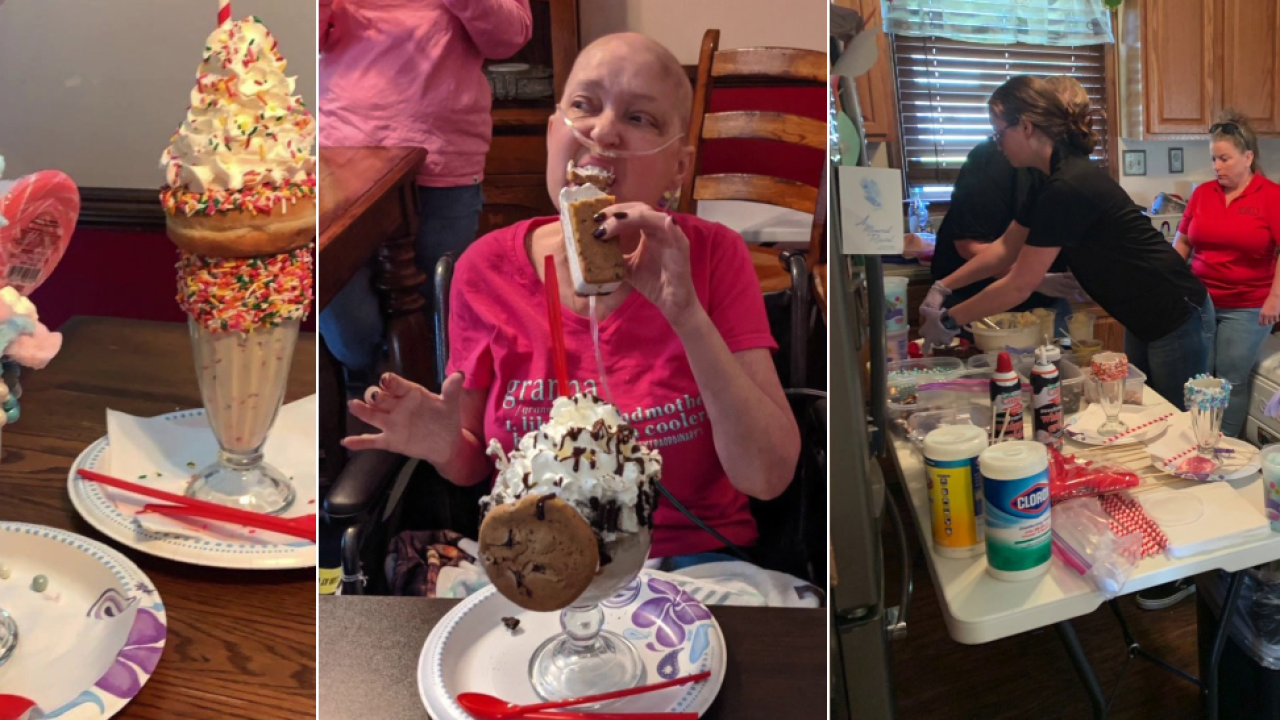 Ice cream shop, sheriff deliver milkshake an hour away to terminally ill Virginia woman