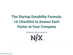 The Startup Durability Formula