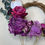Thumbnail: 8" Grapevine Wreath White & Gold feathers