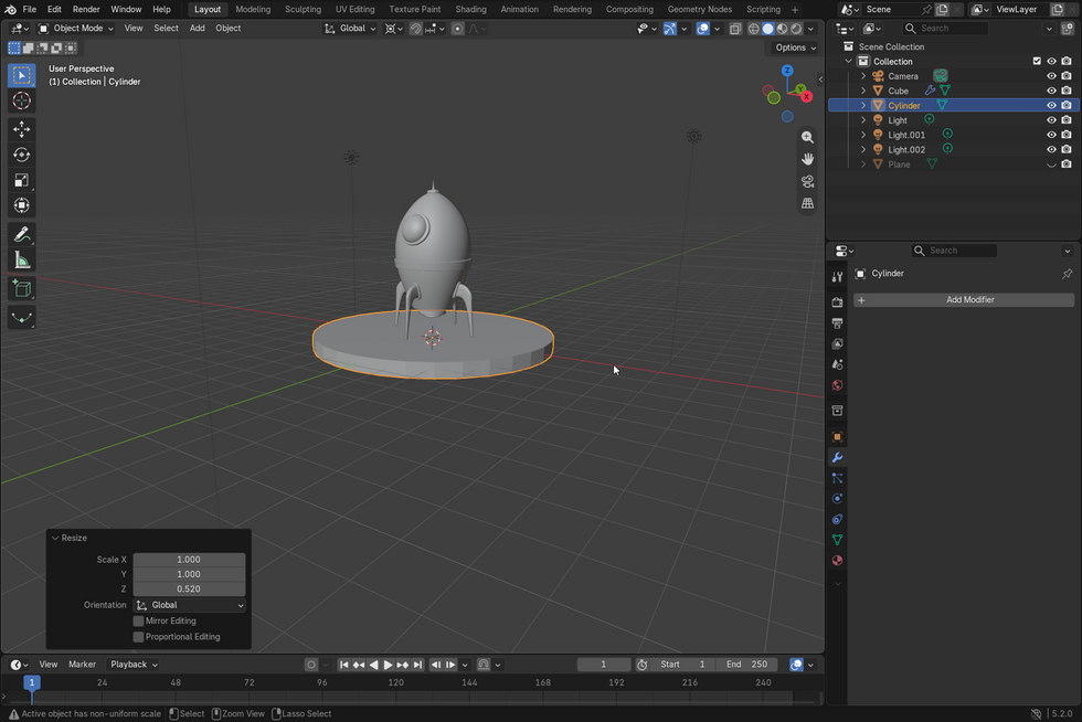 Space Rocket Lift-Off Animation Progress3