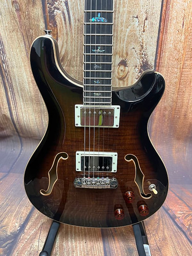 PRS SE Hollowbody II Piezo 2022 - Black Gold Burst | Woody's