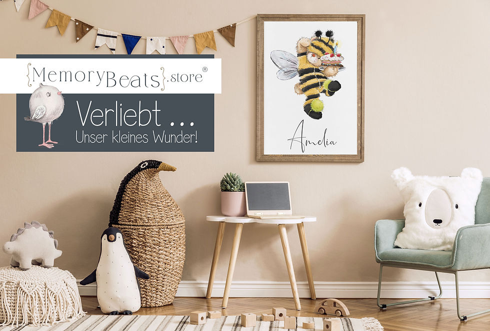 Miniaturbild: Wundervolles personalisiertes Poster - Happy Birthday Biene