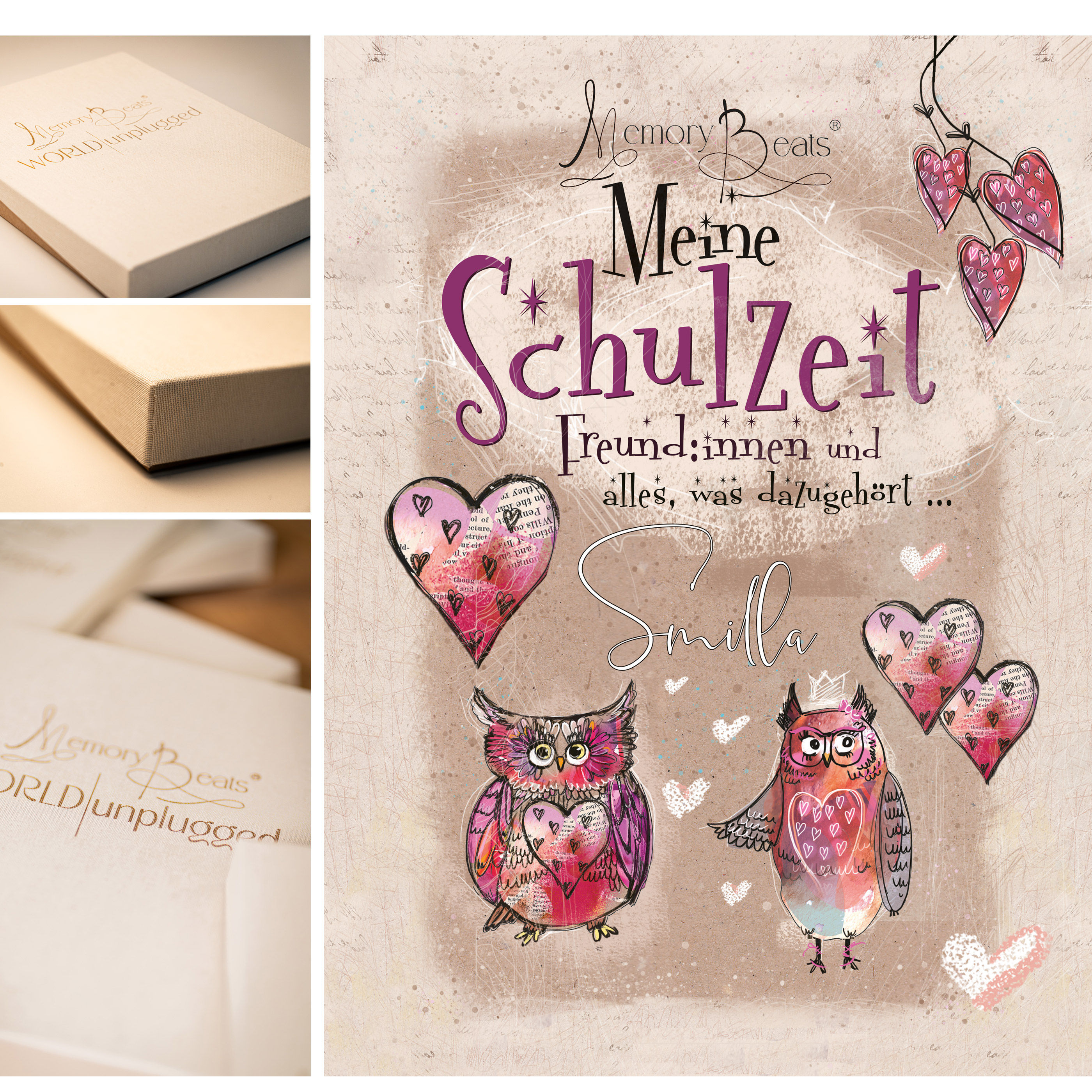 Freundschaftsbox - Eulen - Deine Schulzeit