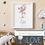 Miniaturbild: Personalisiertes Babyposter - Flamingo mit Geburtsdaten.