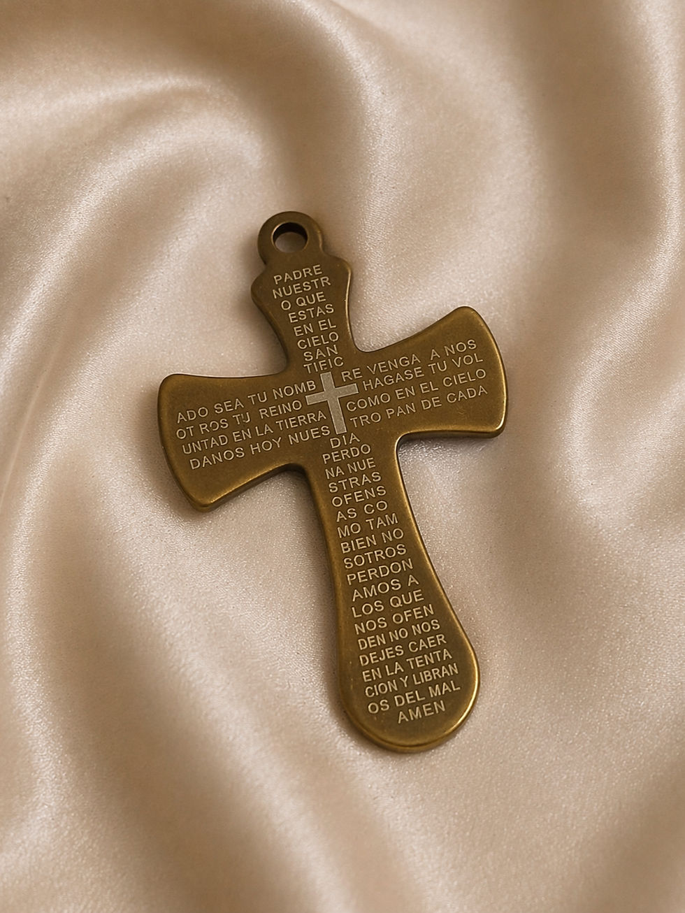 Miniatura: Denario de la Virgen en piedra ojo de tigre de 8mm
