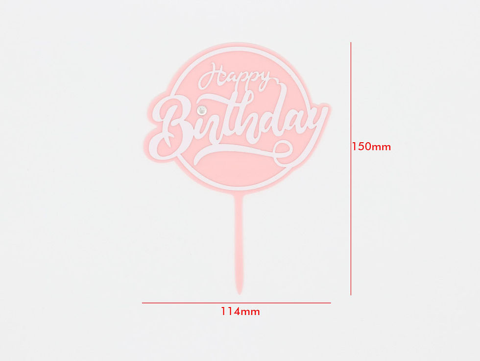 Thumbnail: Happy birthday solid circle topper