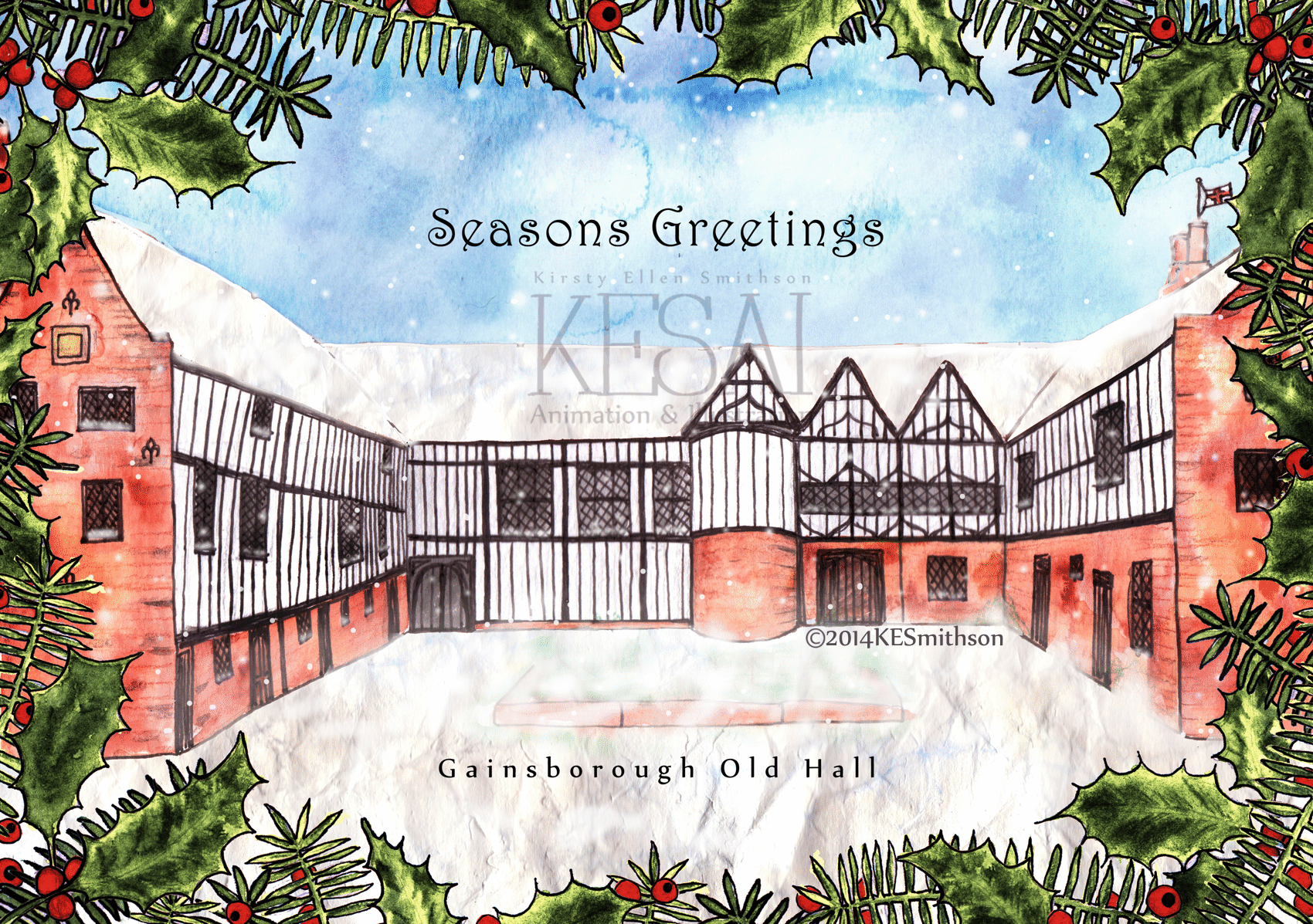 old hall xmas front logo