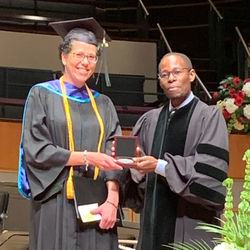 Receiving the Deans Award, MacEwan University
