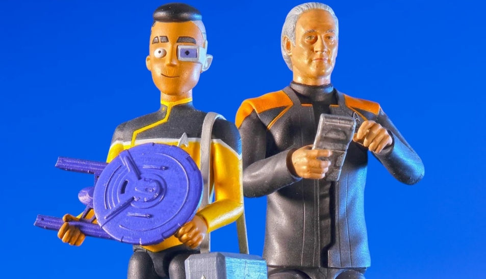 Master Replicas Star Trek reveals of Data from Star Trek: Picard, and Rutherford from Lower Decks