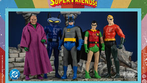 McFarlane DC Super Friends Wave 4 featuring Lex Luthor, Black Manta, Batman, Robin, and Evil Aquaman