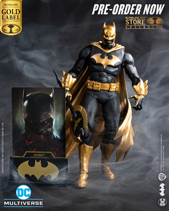 McFarlane DC Multiverse Batman Knightmare Gold Label | Action Figure 17,8 Cm Con Ascia E Base