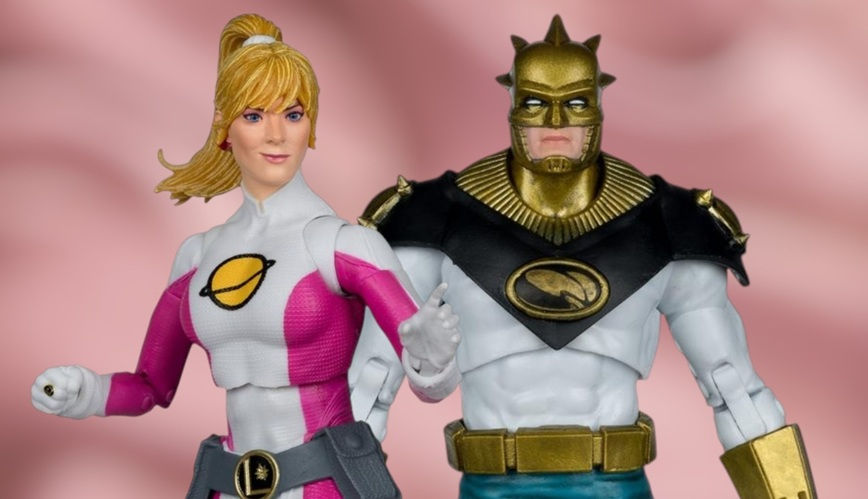 McFarlane DC Multiverse Red Platinum Exclusive release of DC Classic Saturn Girl and Aztek