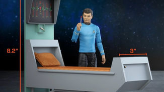 Nacelle Toys Star Trek Doctor Leonard McCoy and build-a-bridge Turbolift section