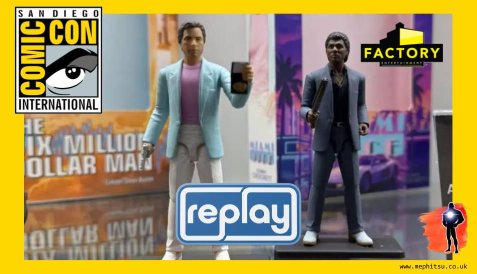 SDCC 2026: Factory Entertainment Replay line featuring Miami Vice, The Six Million Dollar Man, Knight Rider, Airwolf, and Magnum P.I.