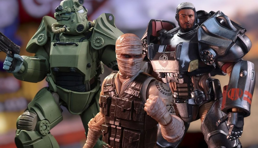 McFarlane Gaming Edition Fallout releases of Paladin Danse, Joshua Graham, and the T-45 Military Armour