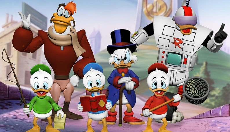 NECA reveals their Duck Tales figures, including Scrooge, Huey, Dewey, Lewey, Launchpad, and Gizmoduck