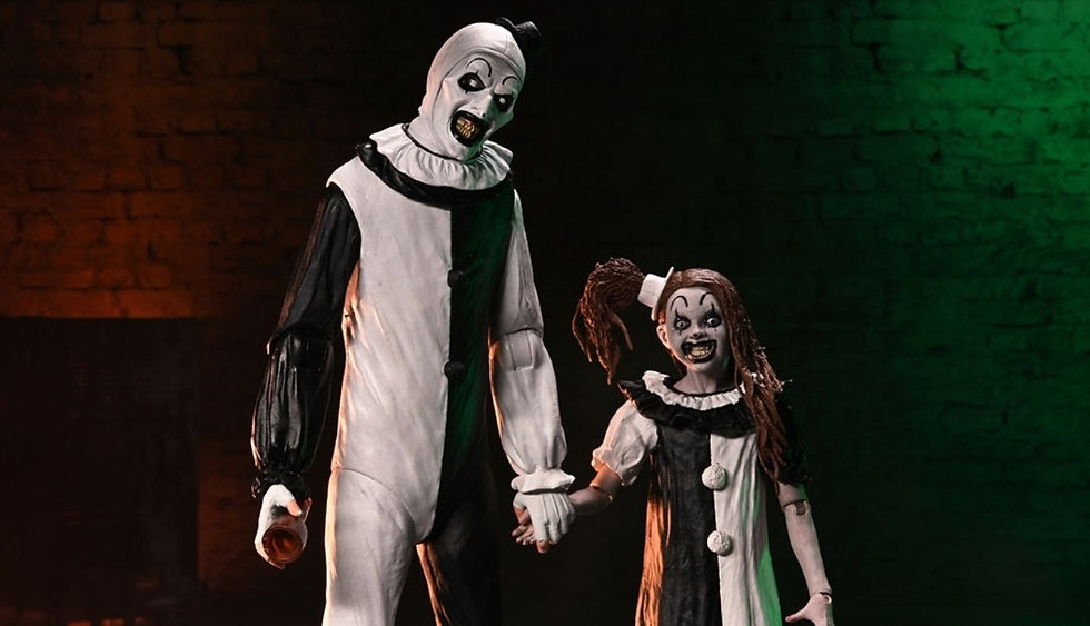 NECA Ultimate Art the Clown and The Little Pale Girl from Damien Leone's Terrifier 2
