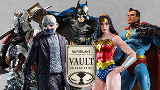 The McFarlane Vault Collection Wave 1 featuring Wonder Woman, Superman, Batman, Joker, and Spawn