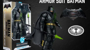McFarlane EQL Run Fair program featuring Armoured Batman from BvS, and Super Friends Riddler and Evil Batman