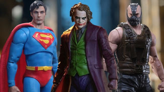 McFarlane DC Theatrical Edition releases of Superman (1978), Joker (The Dark Knight) and Bane (The Dark Knight Rises)