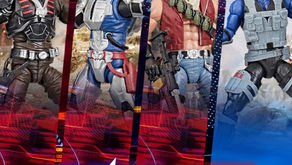 G.I. Joe Classified Series Snake Eyes, Major Bludd, Cobra Commander, Monkeywrench and Cobra C.L.A.W. with Pilot