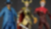 McFarlane DC Multiverse Platinum Edition figures of Effigy, The Question, and Shining Knight
