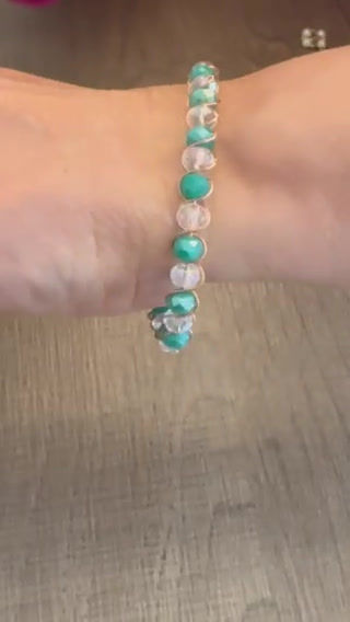 थंबनेल: Bracciale cristalli azzurri 