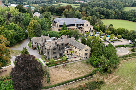 Aerial view of St Michael's Hospice, Harrogate and surrounding land