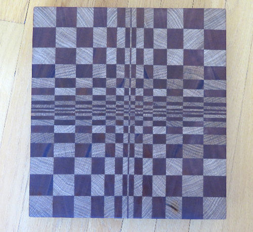 Mahogany and White Oak end grain cutting board