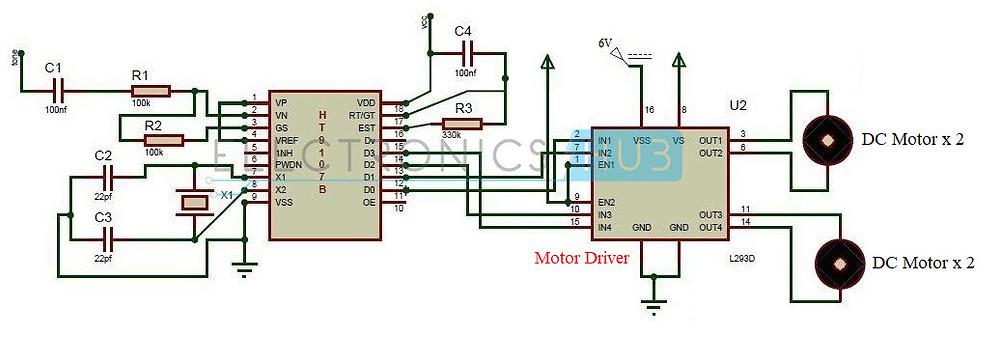 DTMF Controlled Robot without "Microcontroller"