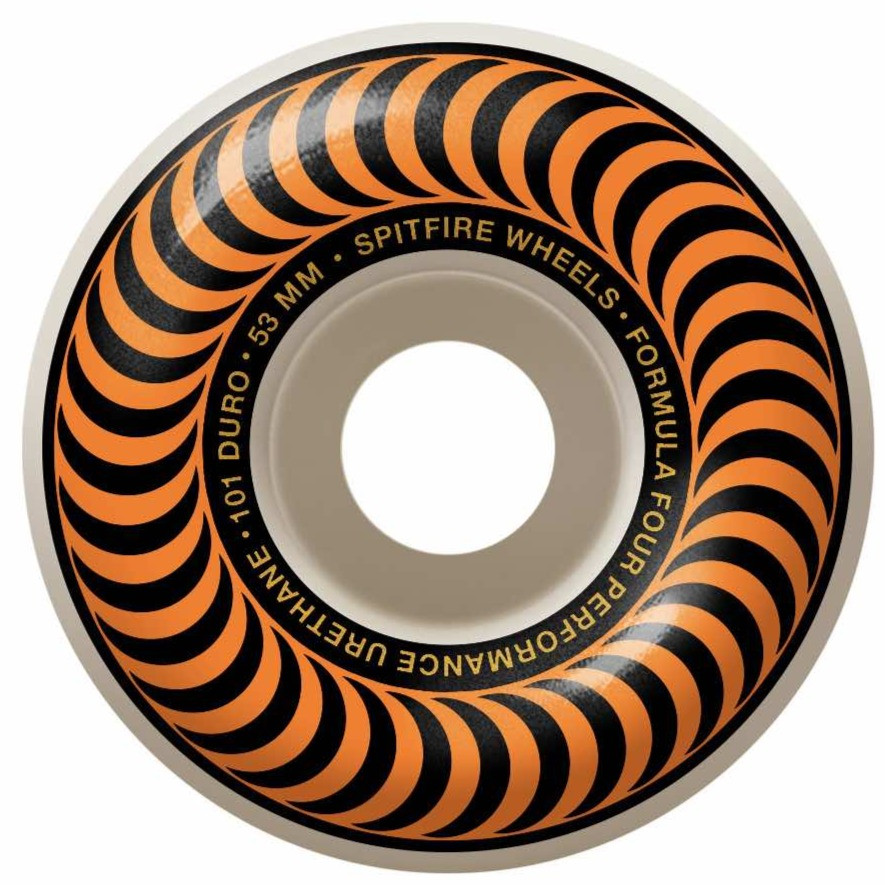 Spitfire Formula Four Classic Black & Orange 53mm 99a Skateboard Wheels