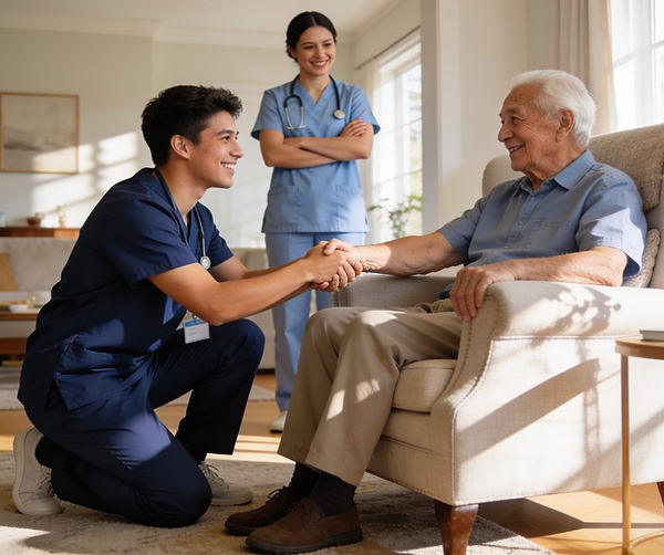 healthcare-student-greeting-resident.jpg