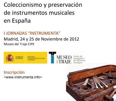 programa de la I Jornadas de la asociación Instrumenta