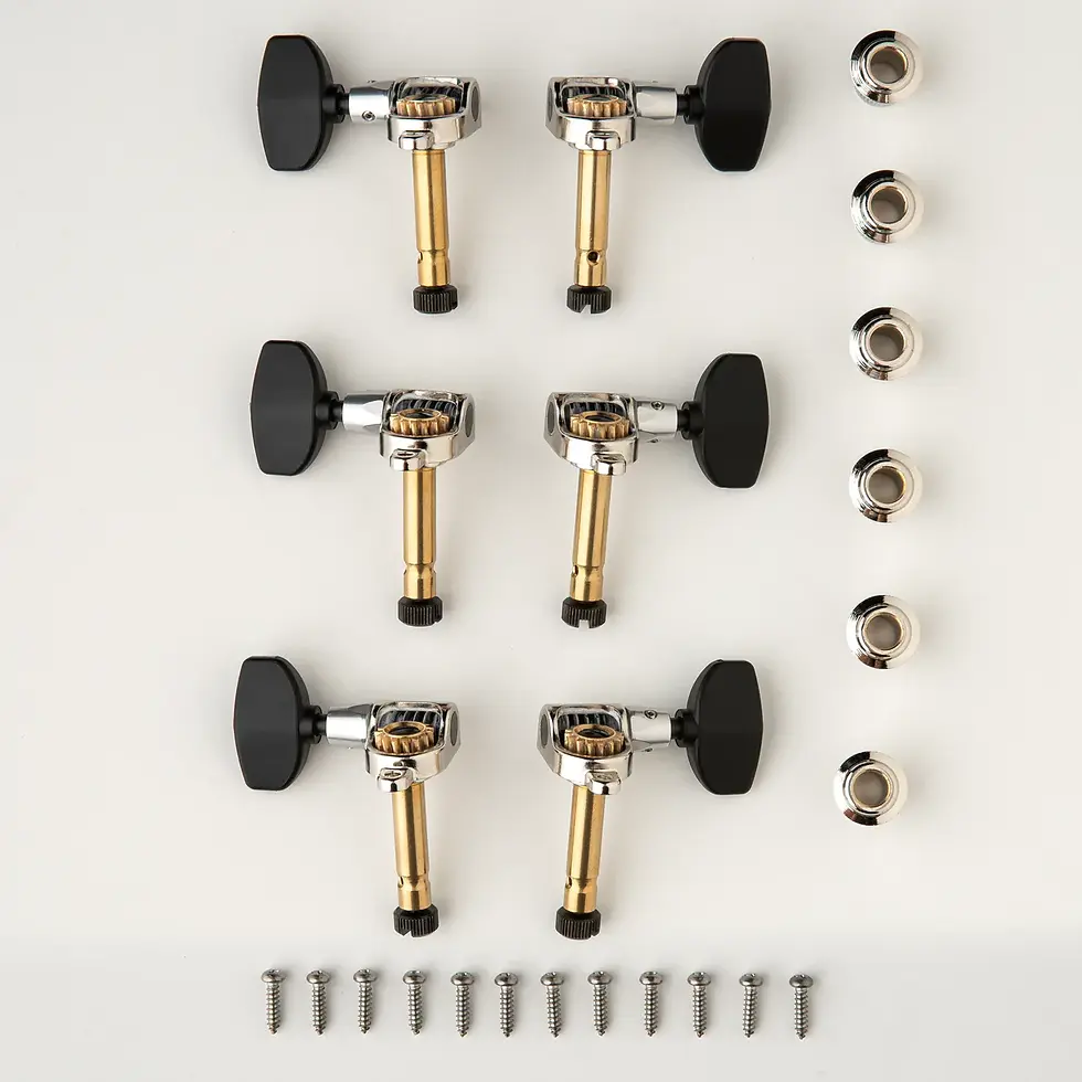 PRS Phase III Tuners w/ Wing Buttons, Locking - Collar Design / Black Buttons