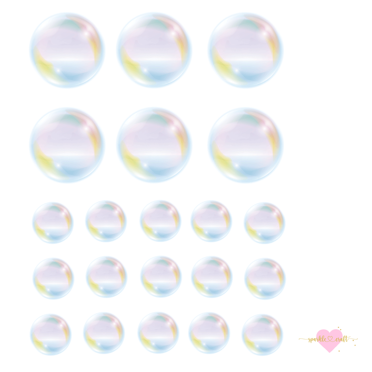 Bubble Decals Sparkle Craft Vinyl