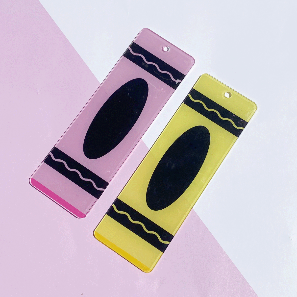 Crayon Teacher Bookmark Decal Sparkle Craft Vinyl