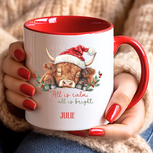 Christmas Highland Cow Digital Download Sparkle Craft Vinyl