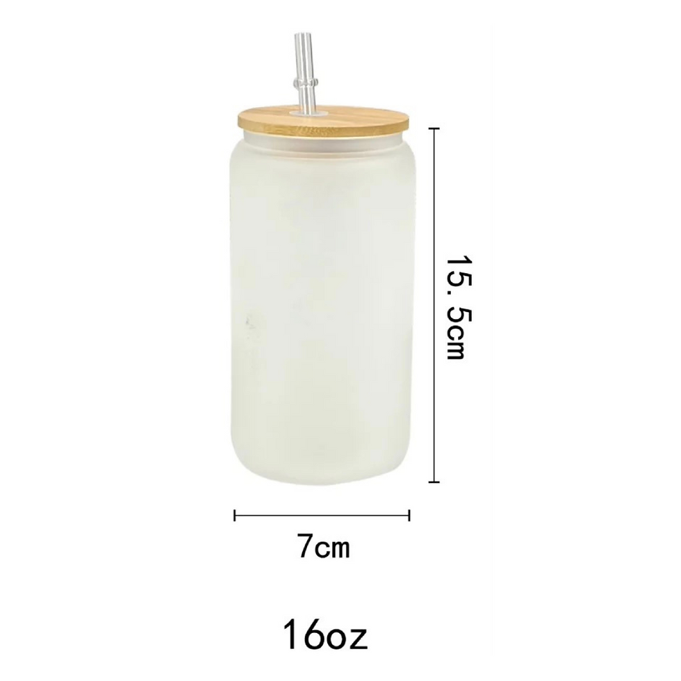 Frosted Can Glass Suitable for sublimation Sparkle Craft Vinyl