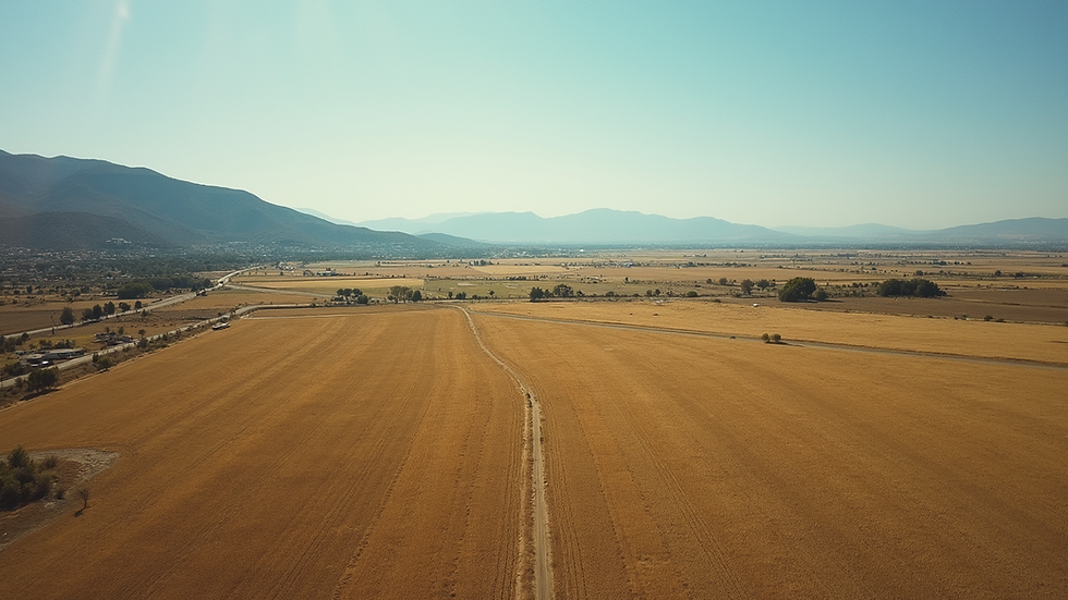 Vista aérea de un terreno en Mendoza, mostrando la topografía y características del área
