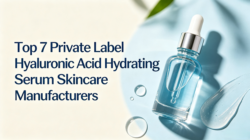 Top 7 Private Label Hyaluronic Acid Hydrating Serum Skincare Manufacturers