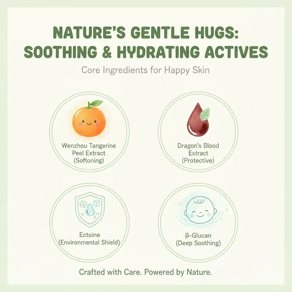 Fruit Baby Air Veil Cream key ingredients: selected actives - baby & kids care formula by DEVA Skincare Manufacturer