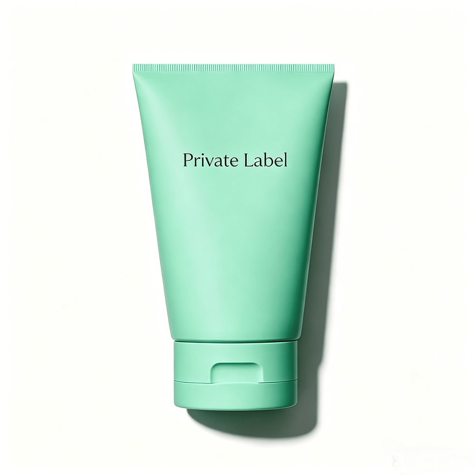 Private Label mint green tube showcasing pediatric mineral sunscreen SPF50 packaging with flip cap for kids 6 months and olde