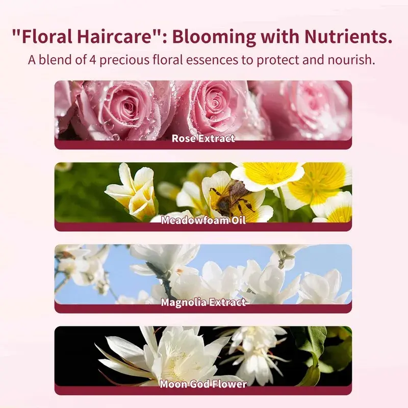 Floral Hair Oil Spray key ingredients: selected actives - hair & scalp care formula by DEVA Skincare Manufacturer