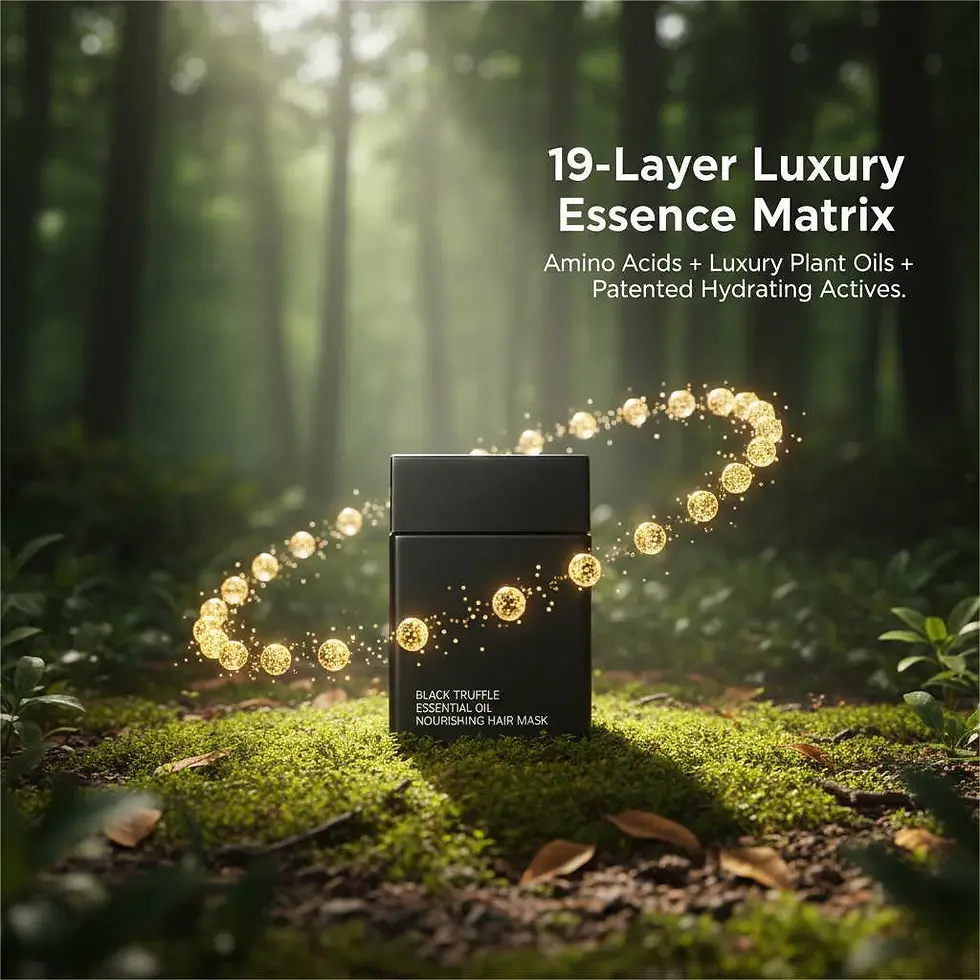 Black Truffle Oil Hair Mask key ingredients: selected actives - hair & scalp care formula by DEVA Skincare Manufacturer