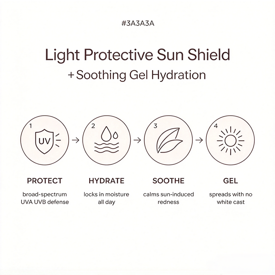 Kids Sunscreen Gel SPF30 PA+++ how to use: prep, apply, blend, finish - sunscreen & uv protection guide by DEVA Skincare